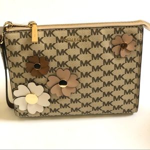 Michael Kors Flora Appliqué Travel Pouch/Clutch
